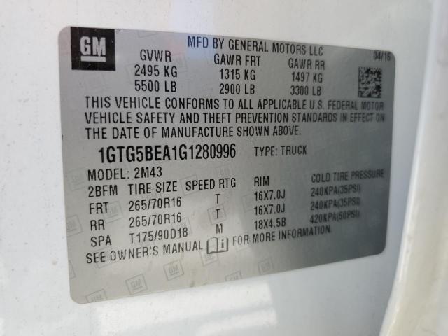 Photo 9 VIN: 1GTG5BEA1G1280996 - GMC CANYON 