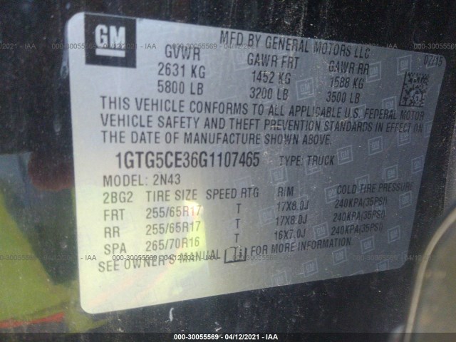 Photo 8 VIN: 1GTG5CE36G1107465 - GMC CANYON 