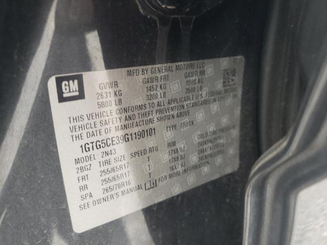 Photo 9 VIN: 1GTG5CE39G1190101 - GMC CANYON SLE 