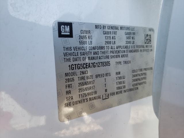 Photo 9 VIN: 1GTG5CEA7G1278305 - GMC CANYON SLE 