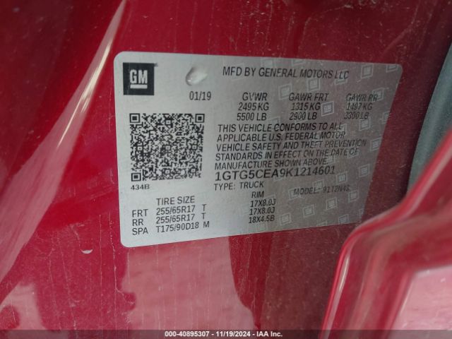 Photo 8 VIN: 1GTG5CEA9K1214601 - GMC CANYON 