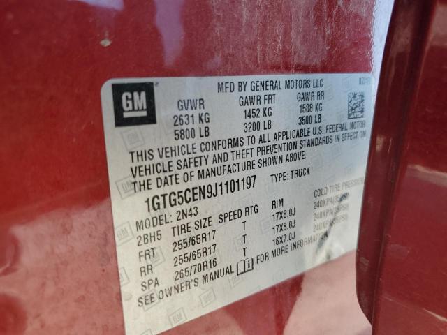 Photo 11 VIN: 1GTG5CEN9J1101197 - GMC CANYON SLE 