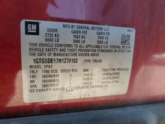 Photo 11 VIN: 1GTG5DE17H1278182 - GMC CANYON SLT 