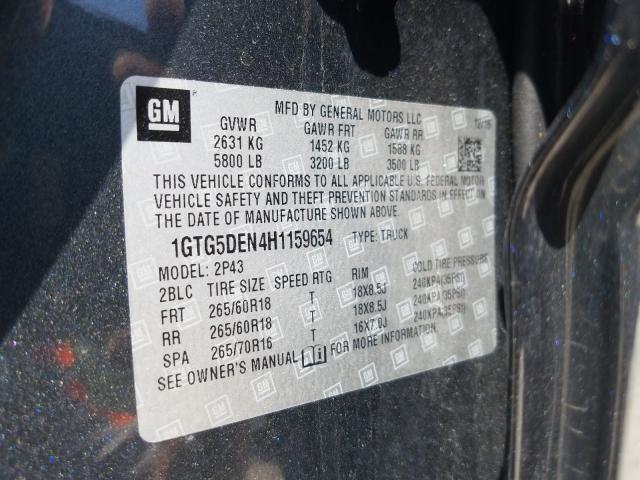 Photo 9 VIN: 1GTG5DEN4H1159654 - GMC CANYON SLT 