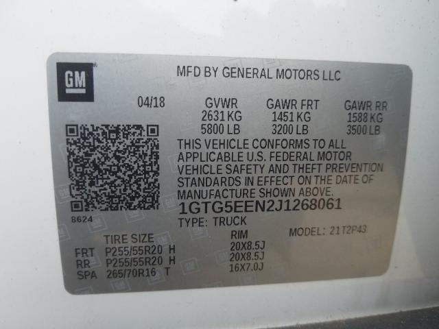 Photo 9 VIN: 1GTG5EEN2J1268061 - GMC CANYON DEN 