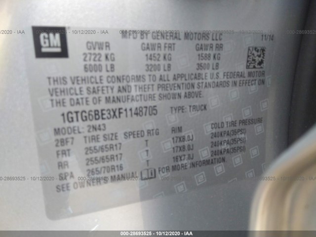 Photo 8 VIN: 1GTG6BE3XF1148705 - GMC CANYON 