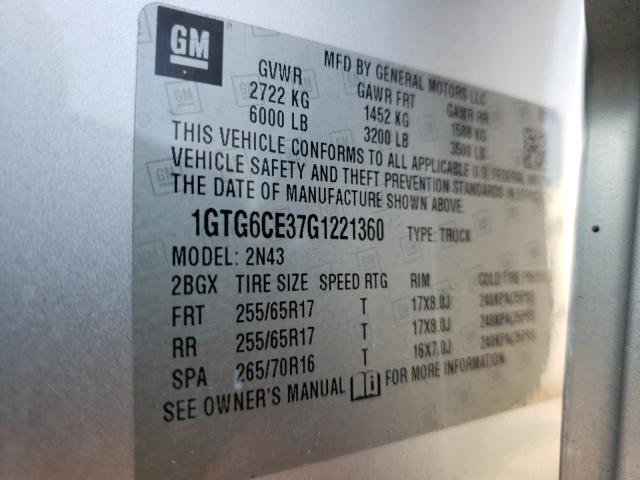 Photo 9 VIN: 1GTG6CE37G1221360 - GMC CANYON SLE 