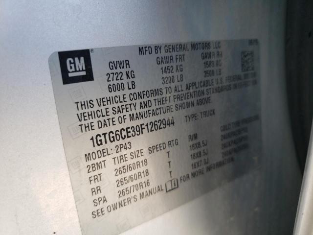 Photo 11 VIN: 1GTG6CE39F1262944 - GMC CANYON SLT 