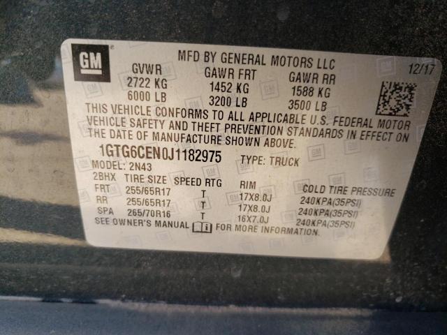 Photo 9 VIN: 1GTG6CEN0J1182975 - GMC CANYON SLE 