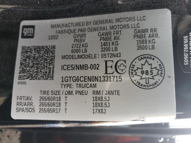 Photo 11 VIN: 1GTG6CEN0N1331715 - GMC CANYON ELE 