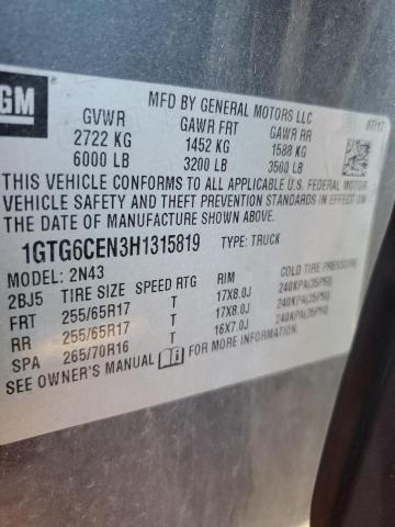 Photo 11 VIN: 1GTG6CEN3H1315819 - GMC CANYON SLE 