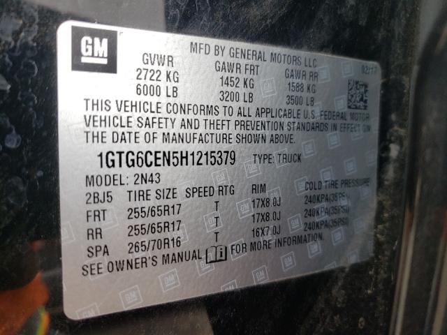 Photo 9 VIN: 1GTG6CEN5H1215379 - GMC CANYON SLE 