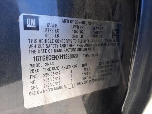 Photo 9 VIN: 1GTG6CENXH1320029 - GMC CANYON SLE 