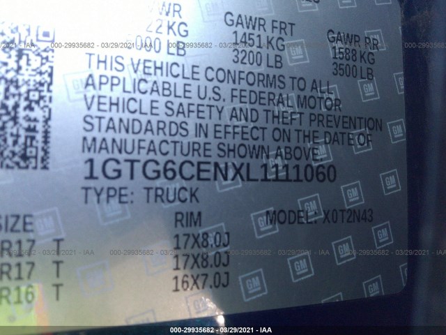 Photo 8 VIN: 1GTG6CENXL1111060 - GMC CANYON 