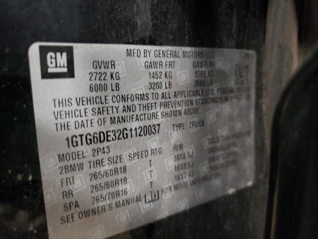 Photo 9 VIN: 1GTG6DE32G1120037 - GMC CANYON SLT 