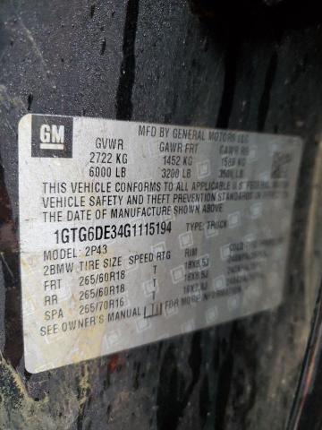 Photo 11 VIN: 1GTG6DE34G1115194 - GMC CANYON SLT 