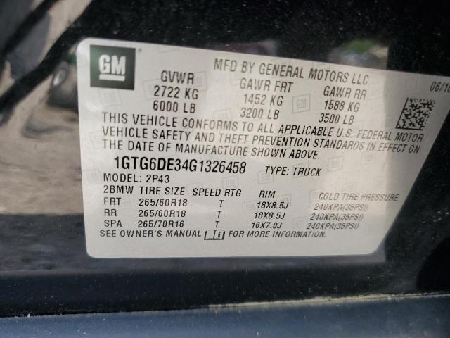 Photo 11 VIN: 1GTG6DE34G1326458 - GMC CANYON SLT 