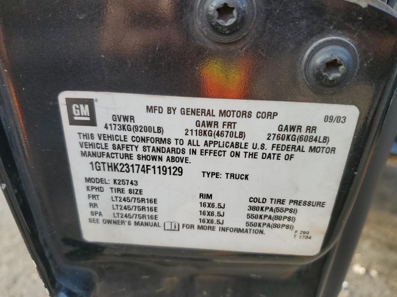 Photo 11 VIN: 1GTHK23174F119129 - GMC SIERRA 