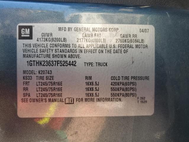 Photo 11 VIN: 1GTHK23637F525442 - GMC SIERRA 