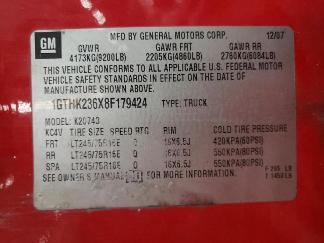 Photo 11 VIN: 1GTHK236X8F179424 - GMC SIERRA 