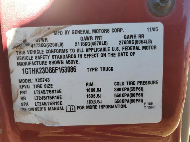 Photo 11 VIN: 1GTHK23D86F163086 - GMC SIERRA 