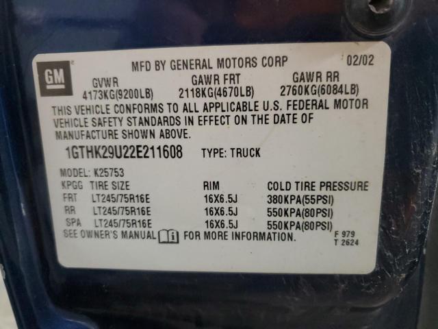 Photo 11 VIN: 1GTHK29U22E211608 - GMC SIERRA K25 