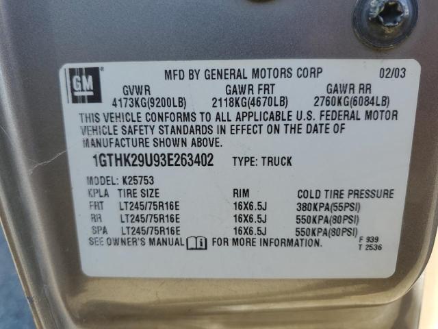 Photo 11 VIN: 1GTHK29U93E263402 - GMC SIERRA K25 