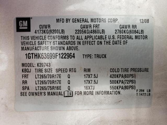 Photo 11 VIN: 1GTHK63699F122964 - GMC SIERRA K25 