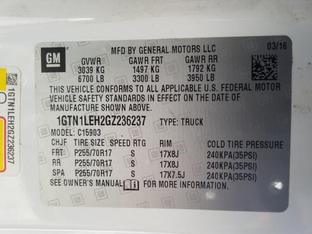 Photo 9 VIN: 1GTN1LEH2GZ236237 - GMC SIERRA C15 