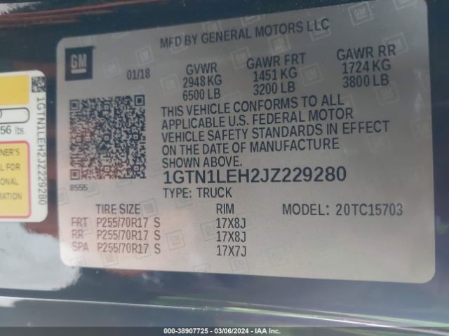 Photo 8 VIN: 1GTN1LEH2JZ229280 - GMC SIERRA 1500 