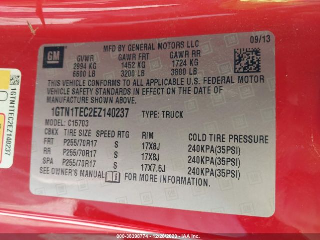 Photo 8 VIN: 1GTN1TEC2EZ140237 - GMC SIERRA 1500 