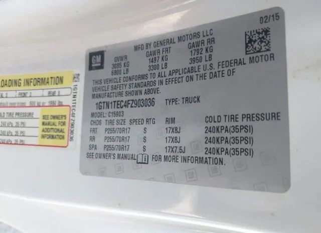 Photo 8 VIN: 1GTN1TEC4FZ903036 - GMC SIERRA 1500 