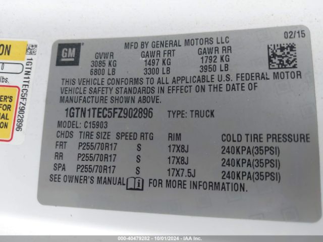 Photo 8 VIN: 1GTN1TEC5FZ902896 - GMC SIERRA 