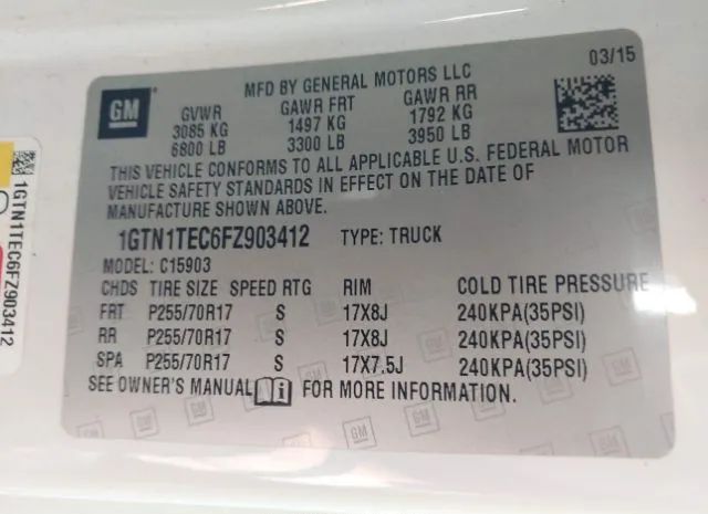 Photo 8 VIN: 1GTN1TEC6FZ903412 - GMC SIERRA 1500 