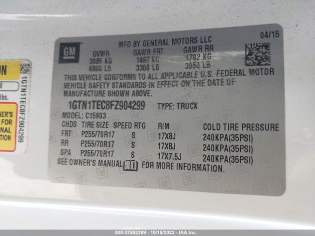 Photo 8 VIN: 1GTN1TEC8FZ904299 - GMC SIERRA 1500 