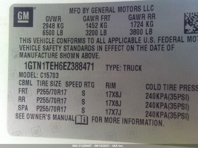 Photo 8 VIN: 1GTN1TEH6EZ388471 - GMC SIERRA 1500 