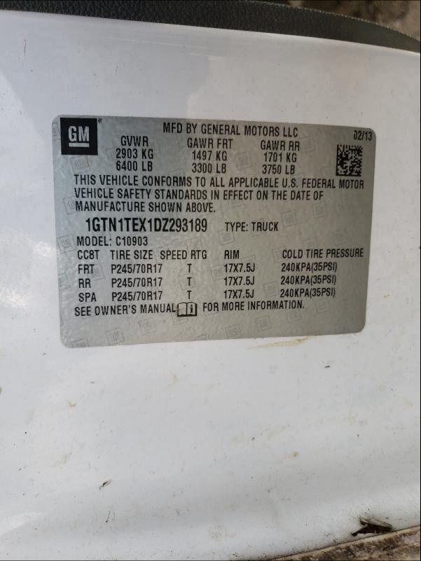 Photo 9 VIN: 1GTN1TEX1DZ293189 - GMC SIERRA 