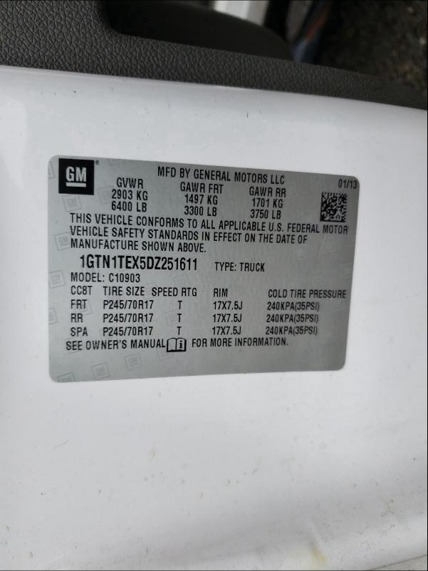 Photo 9 VIN: 1GTN1TEX5DZ251611 - GMC SIERRA C15 