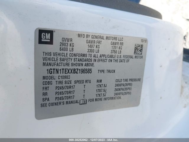 Photo 8 VIN: 1GTN1TEXXBZ196585 - GMC SIERRA 1500 