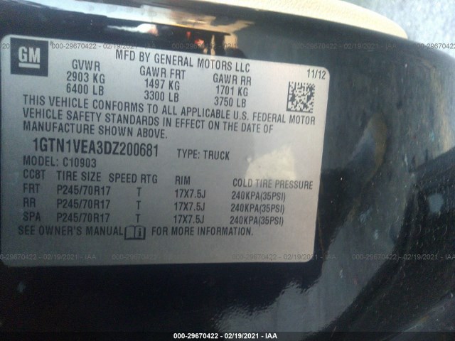 Photo 8 VIN: 1GTN1VEA3DZ200681 - GMC SIERRA 1500 