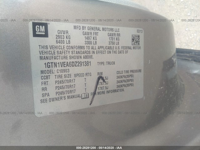 Photo 8 VIN: 1GTN1VEA6DZ291381 - GMC SIERRA 1500 