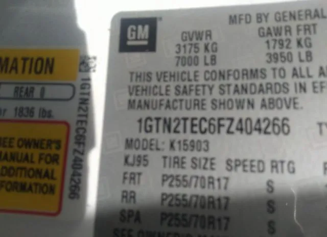 Photo 8 VIN: 1GTN2TEC6FZ404266 - GMC SIERRA 1500 