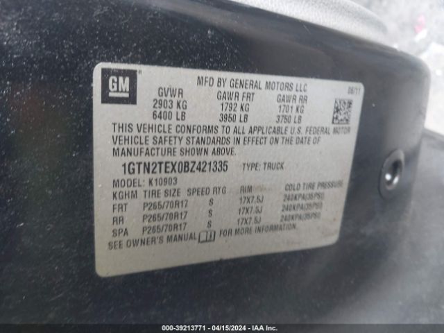 Photo 8 VIN: 1GTN2TEX0BZ421335 - GMC SIERRA 1500 