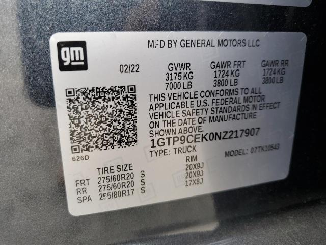 Photo 11 VIN: 1GTP9CEK0NZ217907 - GMC SIERRA 