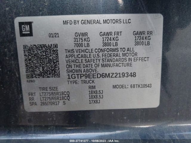 Photo 8 VIN: 1GTP9EED6MZ219348 - GMC SIERRA 1500 