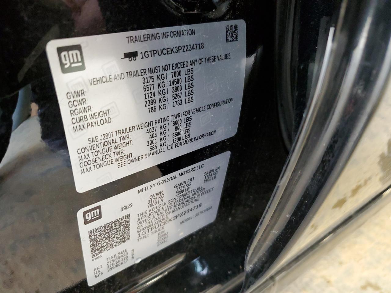 Photo 11 VIN: 1GTPUCEK3PZ234718 - GMC SIERRA 