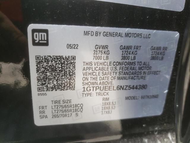 Photo 9 VIN: 1GTPUEEL6NZ544380 - GMC SIERRA 