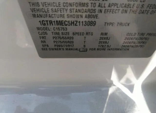 Photo 8 VIN: 1GTR1MEC5HZ113089 - GMC SIERRA 1500 