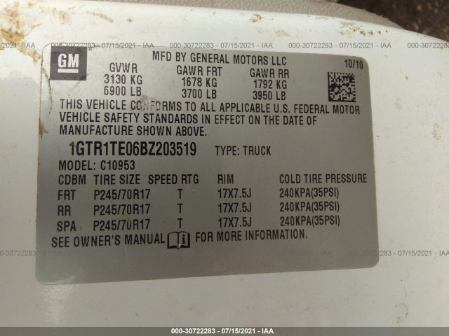 Photo 8 VIN: 1GTR1TE06BZ203519 - GMC SIERRA 1500 