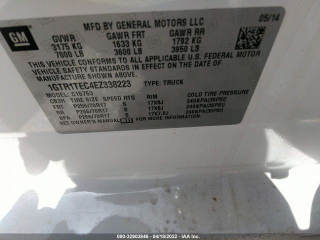 Photo 8 VIN: 1GTR1TEC4EZ338223 - GMC SIERRA 1500 